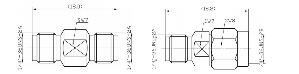 3.5mm Male to 2.92mm RF Coaxial Adapter