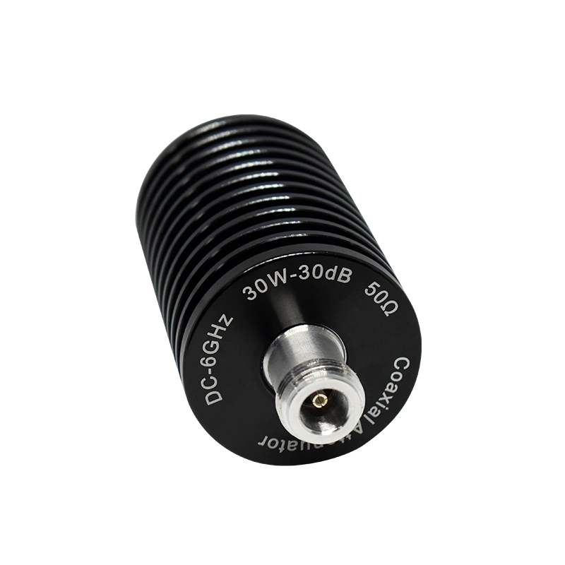 30W DC-6GHz Attenuation Value 1 to 30dB N Connector RF Coaxial Attenuator